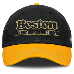 Boston Bruins Fanatics Heritage Home Ice Two-Tone Adjustable Hat - Black/Gold | Fanatics Clearance