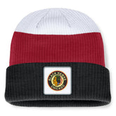 Chicago Blackhawks Fanatics Heritage Showboat Color-Block Cuffed Knit Hat - Black/Red | Fanatics Clearance