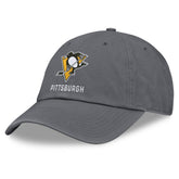 Pittsburgh Penguins Fanatics Washed Adjustable Hat - Charcoal | Fanatics online