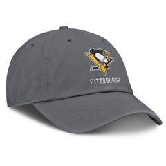 Pittsburgh Penguins Fanatics Washed Adjustable Hat - Charcoal | Fanatics online
