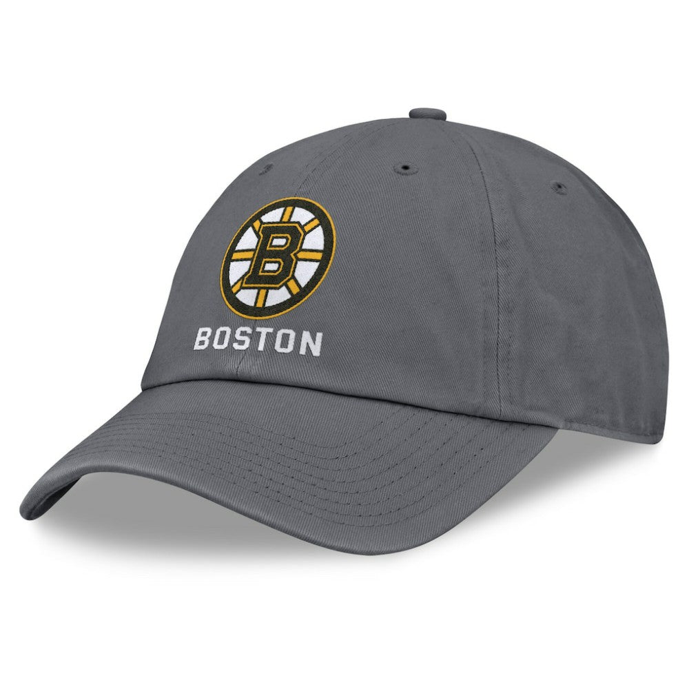 Boston Bruins Fanatics Washed Adjustable Hat - Charcoal | Fanatics discount