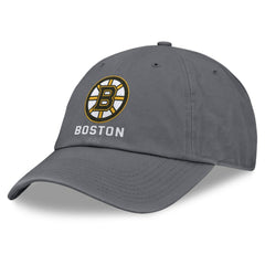 Boston Bruins Fanatics Washed Adjustable Hat - Charcoal | Fanatics discount