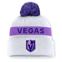 Vegas Golden Knights Fanatics Hockey Fights Cancer Cuffed Knit Hat with Pom - White | Fanatics near me