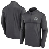 Los Angeles Kings Logo Athletic Head-to-Head Raglan Quarter-Zip Top - Heather Charcoal | NHL on sale