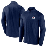 Colorado Avalanche Logo Athletic Head-to-Head Raglan Quarter-Zip Top - Navy | NHL online