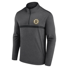 Boston Bruins Logo Athletic Head-to-Head Raglan Quarter-Zip Top - Heather Charcoal | NHL near me