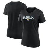 Jacksonville Jaguars Logo Athletic Women's Lean T-Shirt - Black - NFL