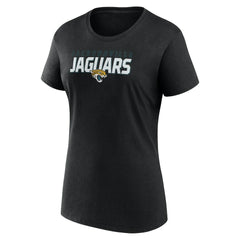 Jacksonville Jaguars Logo Athletic Women's Lean T-Shirt - Black - NFL