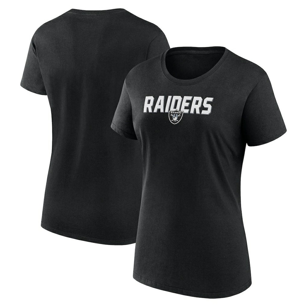 Las Vegas Raiders Logo Athletic Women's Lean T-Shirt - Black - NFL