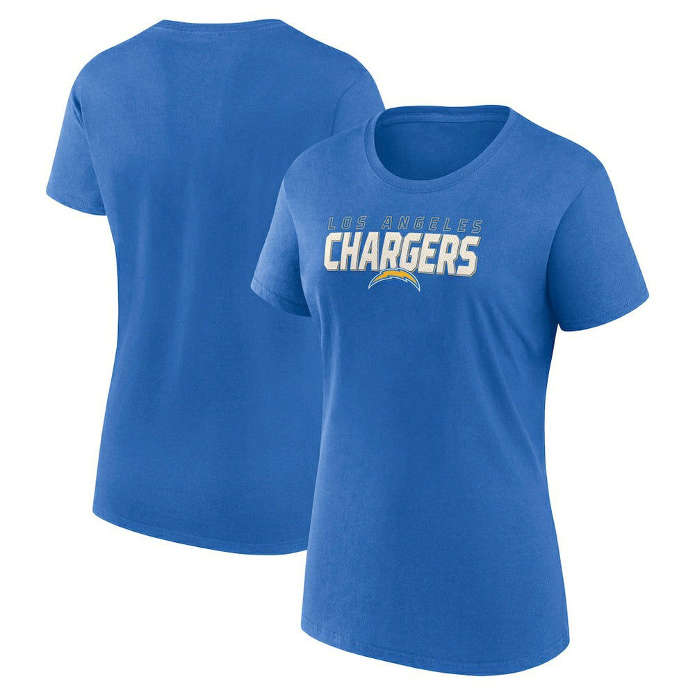Los Angeles Chargers Logo Athletic Women's Lean T-Shirt - Powder Blue - NFL