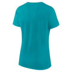 Miami Dolphins Logo Athletic Women's Lean T-Shirt - Aqua - NFL
