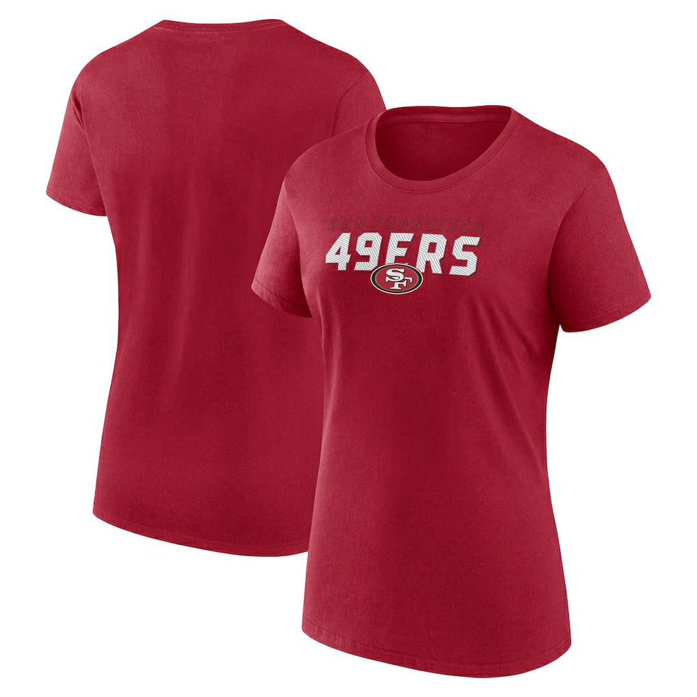 San Francisco 49ers Logo Athletic Women's Lean T-Shirt - Scarlet - NFL