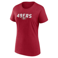 San Francisco 49ers Logo Athletic Women's Lean T-Shirt - Scarlet - NFL