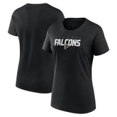 Atlanta Falcons Logo Athletic Women's Lean T-Shirt - Black - NFL