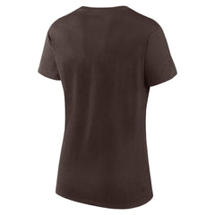 Cleveland Browns Logo Athletic Women's Lean T-Shirt - Brown - NFL