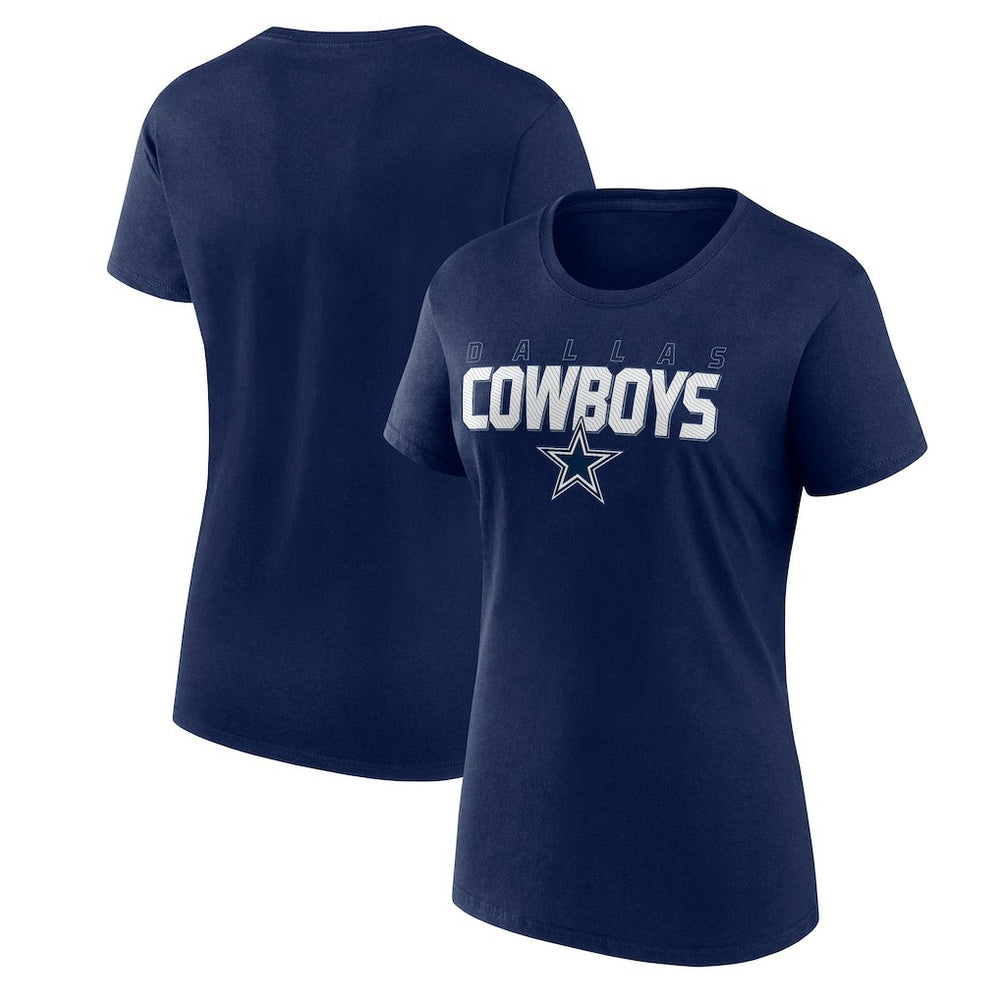Dallas Cowboys Logo Athletic Women's Lean T-Shirt - Navy - NFL