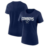 Dallas Cowboys Logo Athletic Women's Lean T-Shirt - Navy - NFL