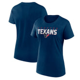 Houston Texans Logo Athletic Women's Lean T-Shirt - Navy - NFL
