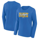 Los Angeles Chargers Logo Athletic Women's Grip Long Sleeve T-Shirt - Powder Blue - NFL