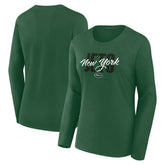 New York Jets Logo Athletic Women's Grip Long Sleeve T-Shirt - Green - NFL