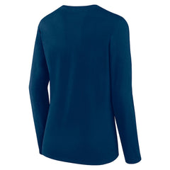 Chicago Bears Logo Athletic Women's Grip Long Sleeve T-Shirt - Navy - NFL