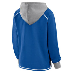 Indianapolis Colts Logo Athletic Women's Boom Fleece Pullover V-Neck Hoodie - Royal - NFL