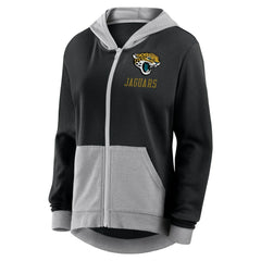 Jacksonville Jaguars Logo Athletic Women's Hit It French Terry Full-Zip Hoodie - Black - NFL