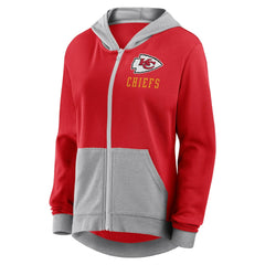 Kansas City Chiefs Logo Athletic Women's Hit It French Terry Full-Zip Hoodie - Red - NFL