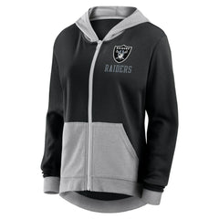 Las Vegas Raiders Logo Athletic Women's Hit It French Terry Full-Zip Hoodie - Black - NFL