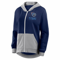 Tennessee Titans Logo Athletic Women's Hit It French Terry Full-Zip Hoodie - Navy - NFL