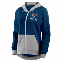 Houston Texans Logo Athletic Women's Hit It French Terry Full-Zip Hoodie - Navy - NFL