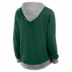 Green Bay Packers Logo Athletic Women's Hit It French Terry Full-Zip Hoodie - Green - NFL