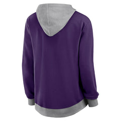 Baltimore Ravens Logo Athletic Women's Hit It French Terry Full-Zip Hoodie - Purple - NFL