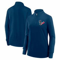 Houston Texans Logo Athletic Women's Velocity Quarter-Zip Jacket - Navy - NFL