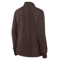 Cleveland Browns Logo Athletic Women's Velocity Quarter-Zip Jacket - Brown - NFL