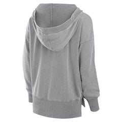 Cleveland Browns Women's Initiative Snow Wash French Terry V-Neck Pullover Hoodie - Heather Gray - Fanatics