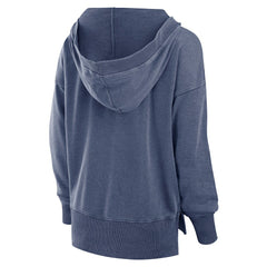 Seattle Seahawks Women's Initiative Snow Wash French Terry V-Neck Pullover Hoodie - Heather College Navy - Fanatics