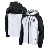 Las Vegas Raiders Women's Full-Zip Anorak Hoodie Jacket - White - Fanatics