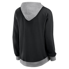 Vegas Golden Knights Logo Athletic Women's Hit It French Terry Full-Zip Hoodie - Black | NHL Lifestyle
