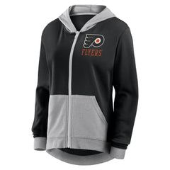 Philadelphia Flyers Logo Athletic Women's Hit It French Terry Full-Zip Hoodie - Black | NHL on sale