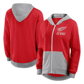 Detroit Red Wings Logo Athletic Women's Hit It French Terry Full-Zip Hoodie - Red | NHL near me