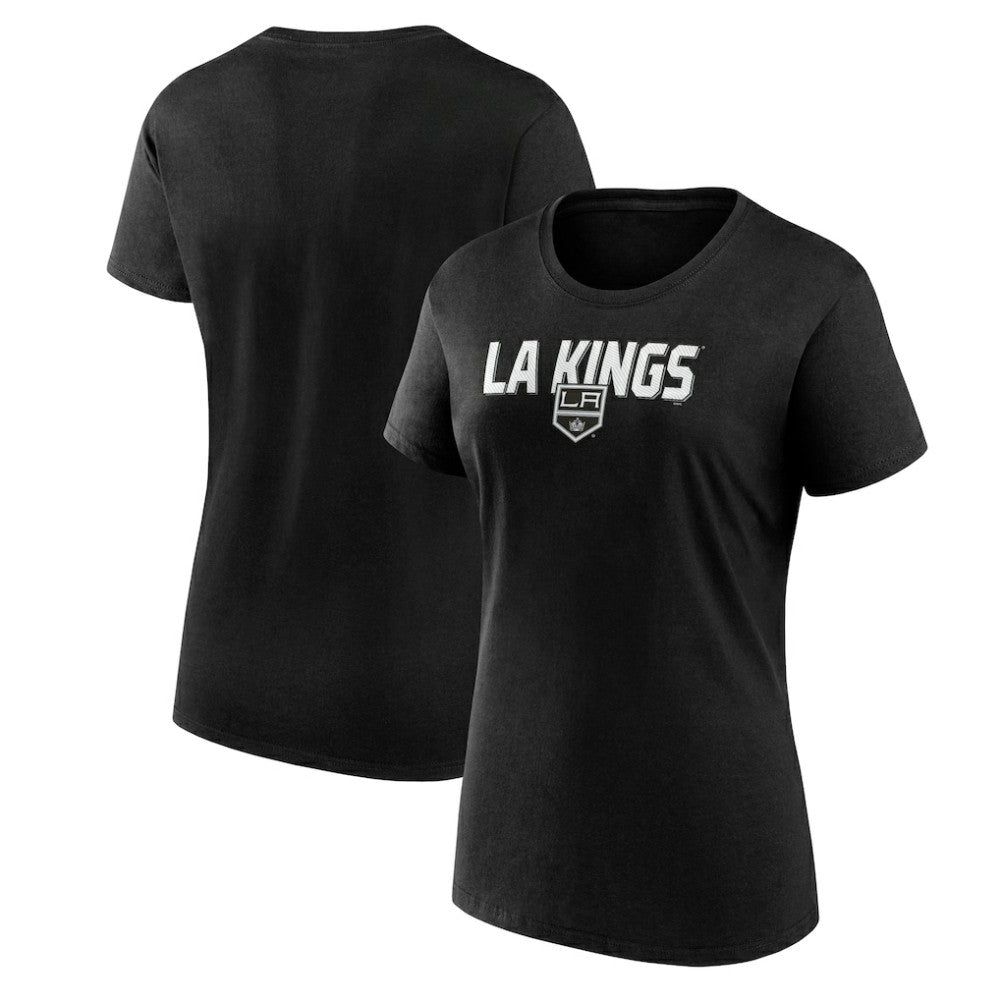 Los Angeles Kings Logo Athletic Women's Launch Scoop Neck T-Shirt - Black | NHL online
