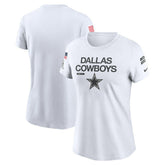 Dallas Cowboys Women's 2024 Salute To Service Legend Performance T-Shirt - White - Nike