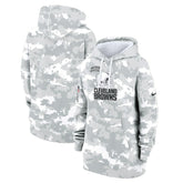 Cleveland Browns Women's 2024 Salute To Service Club Fleece Oversized Pullover Hoodie - Arctic Camo - Nike