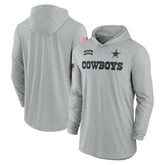 Dallas Cowboys 2024 Salute to Service Lightweight Dri-FIT Long Sleeve Hoodie T-Shirt - Gray - Nike