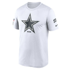 Dallas Cowboys 2024 Salute To Service Legend Performance T-Shirt - White - Nike
