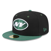New York Jets New Era Flipside 2Tone 59FIFTY Fitted Hat - Black/Green - NFL