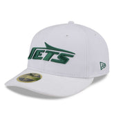 New York Jets New Era Wordmark Omaha Low Profile 59FIFTY Fitted Hat - White - NFL