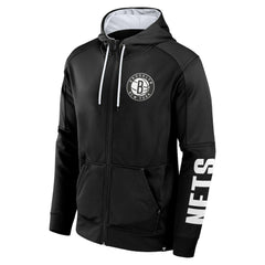 Fanatics Brooklyn Nets Baller Defender Performance Full-Zip Hoodie Black