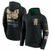Fanatics Milwaukee Bucks Game Time Crossover Pullover Hoodie Black